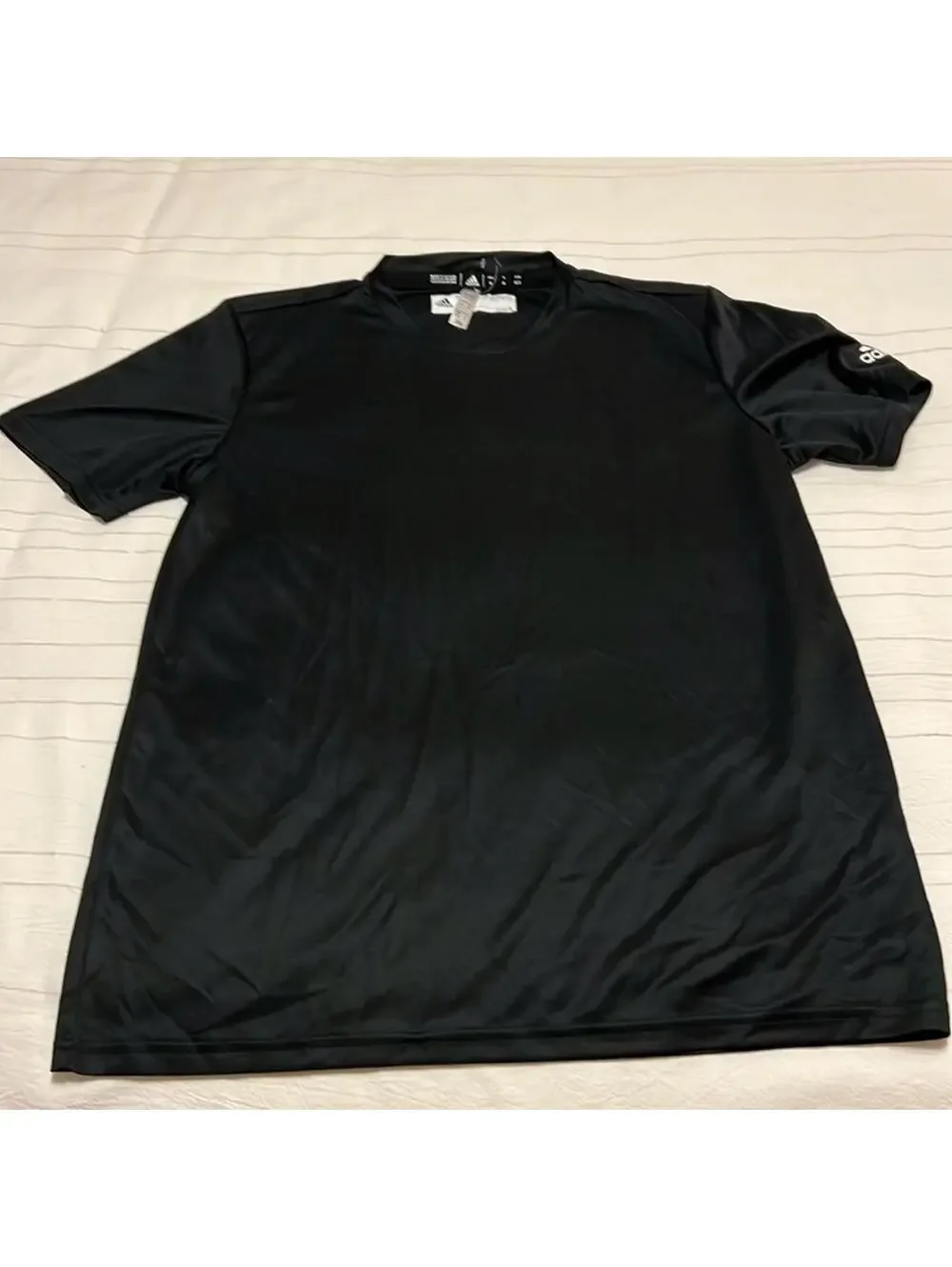 Adidas Climalite‎ Black Crew Neck Performance Tee Men's Medium